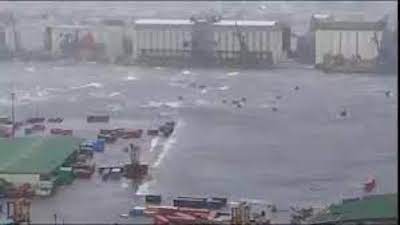 shipping typhoon